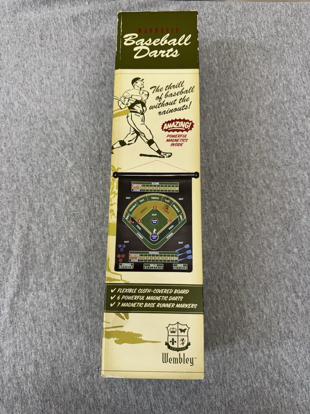 Wembley Magnetic Baseball Darts Game Retro Sports Bar Decor Vintage Style
