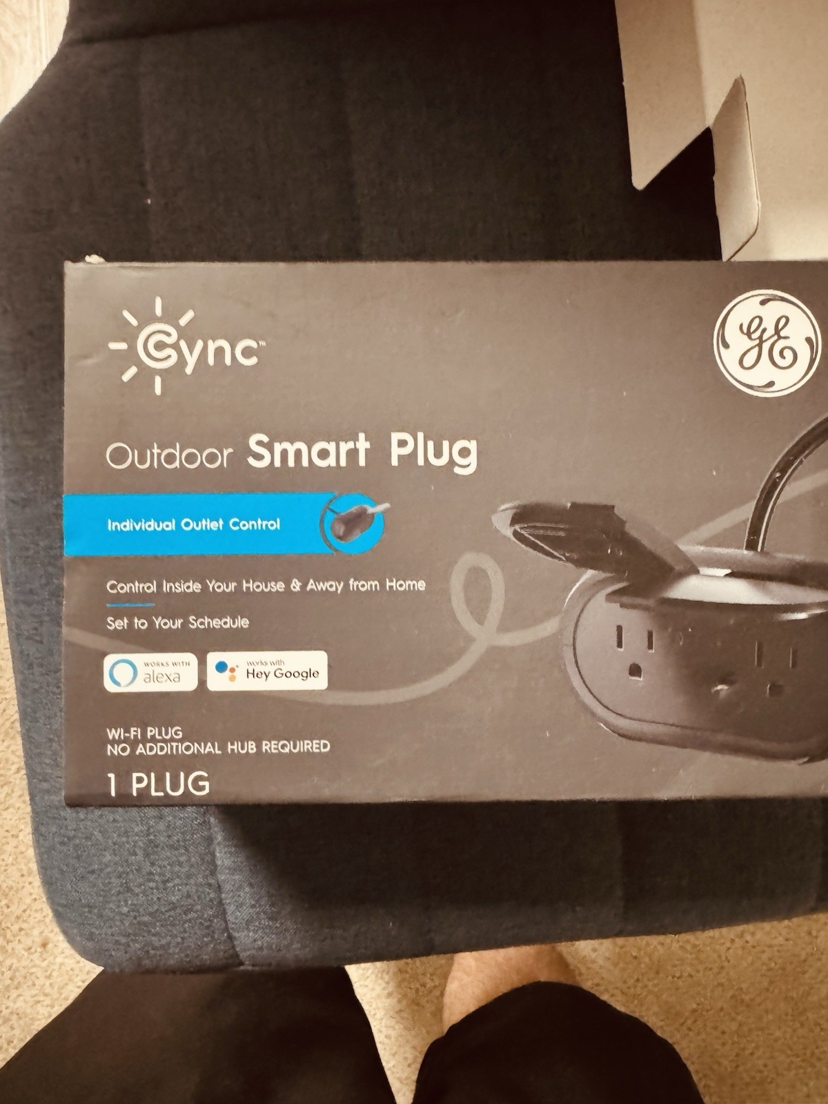 GE Cync Outdoor Smart Plug Wi‑Fi Individual Outlet Control Alexa/Hey Google