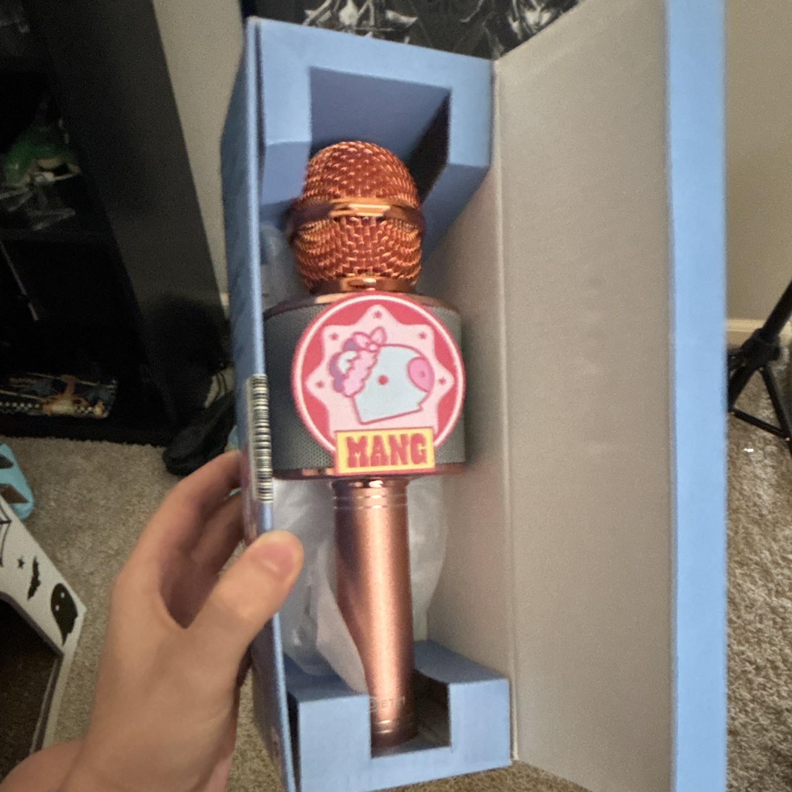 LINE FRIENDS BT21 MANG Wireless Handheld Karaoke Microphone, Pink