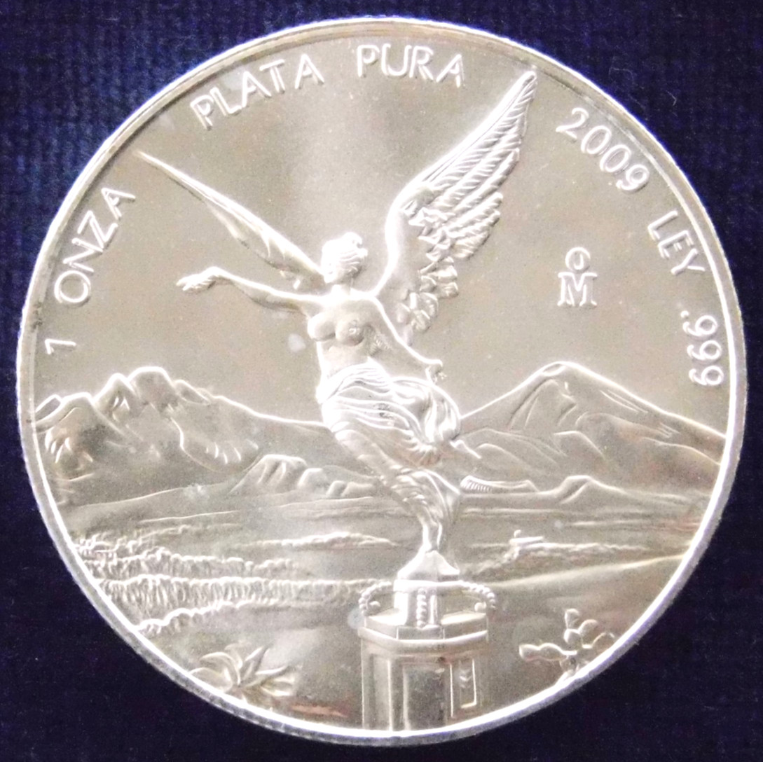 Mexico 1 Onza Libertad 2009 1 oz Plata Pura Silver 999 Silver Coin 1 oz Ag UNC