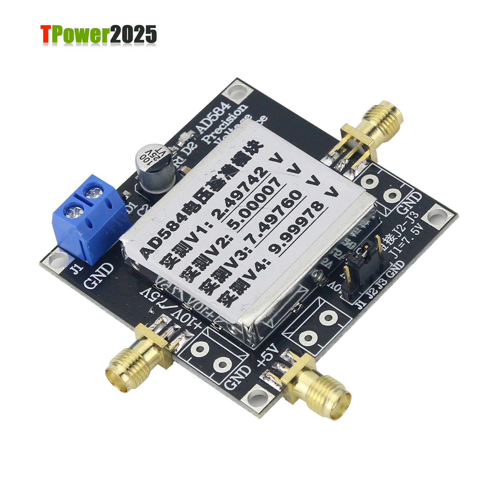 AD584 Voltage Reference 2.5V/5V/7.5V/10V Output for Voltmeter Calibration pe66