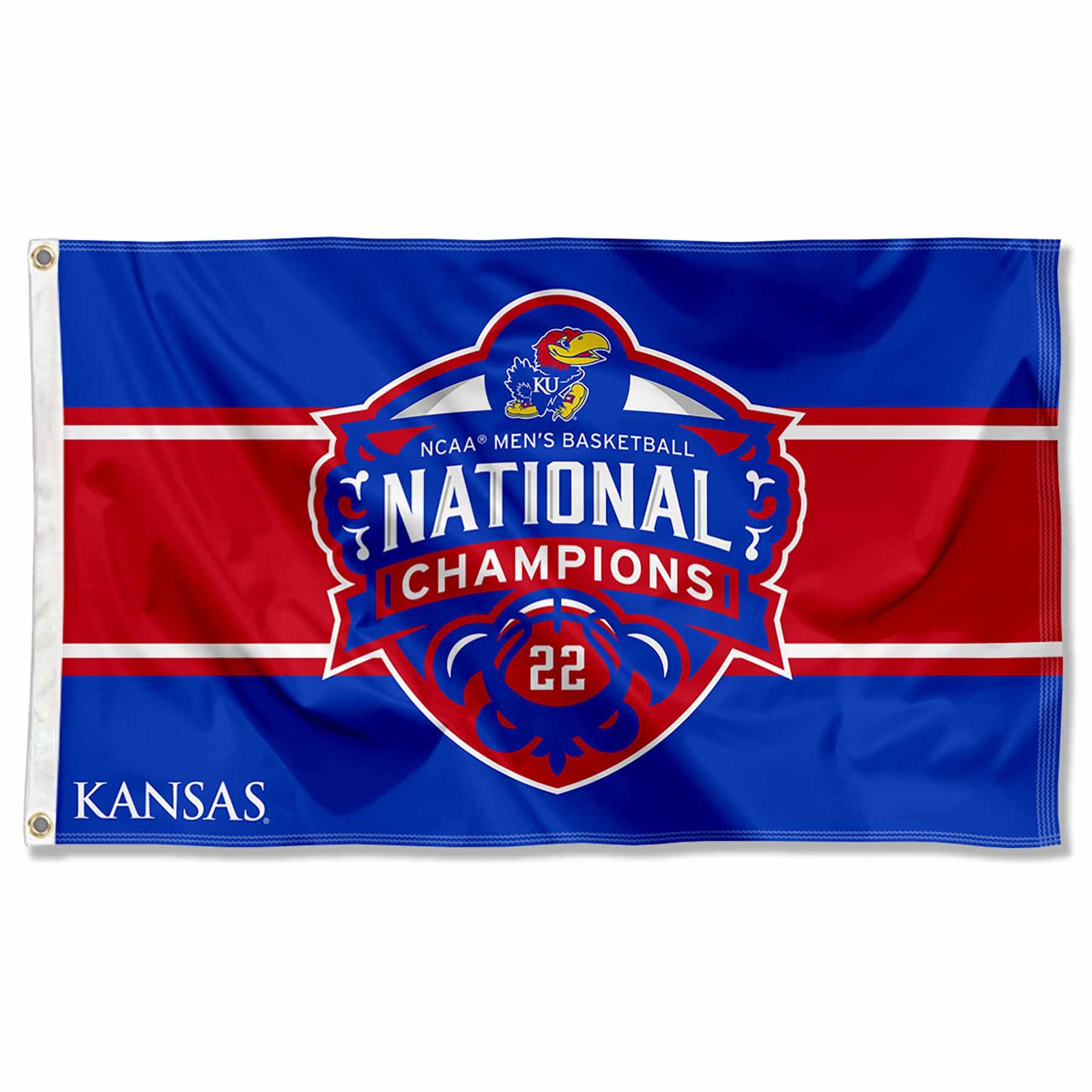 Kansas KU Jayhawks 2022 Mens Basketball National Champions 3x5 Flag