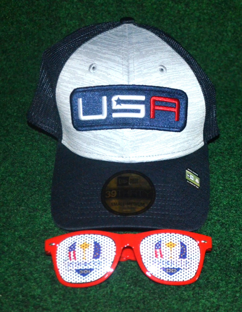 New Era 2023 Ryder Cup Team USA 39Thirty Flexfit MD/LG Hat & Pair Of Sunglasses