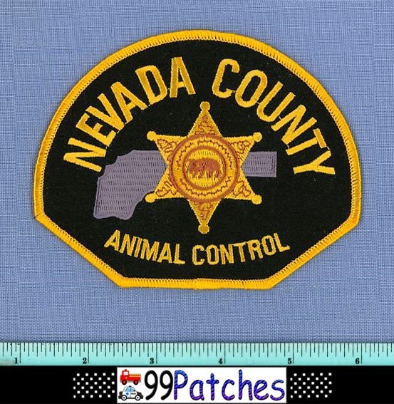 NEVADA COUNTY ANIMAL CONTROL K-9 CALIFORNIA Shoulder Patch DOG CAT K9 7G