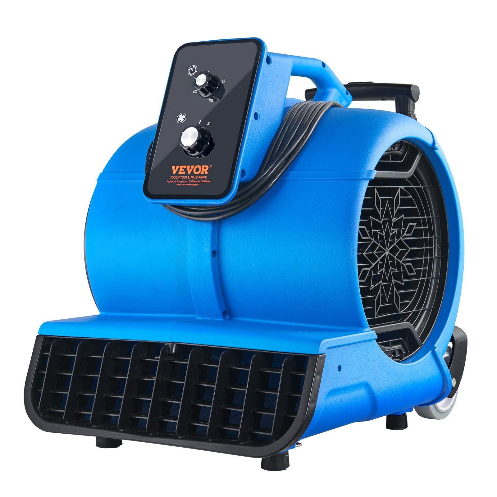 Portable Air Mover: 4000 CFM, 3-Speeds, Adjustable Angles & Timer