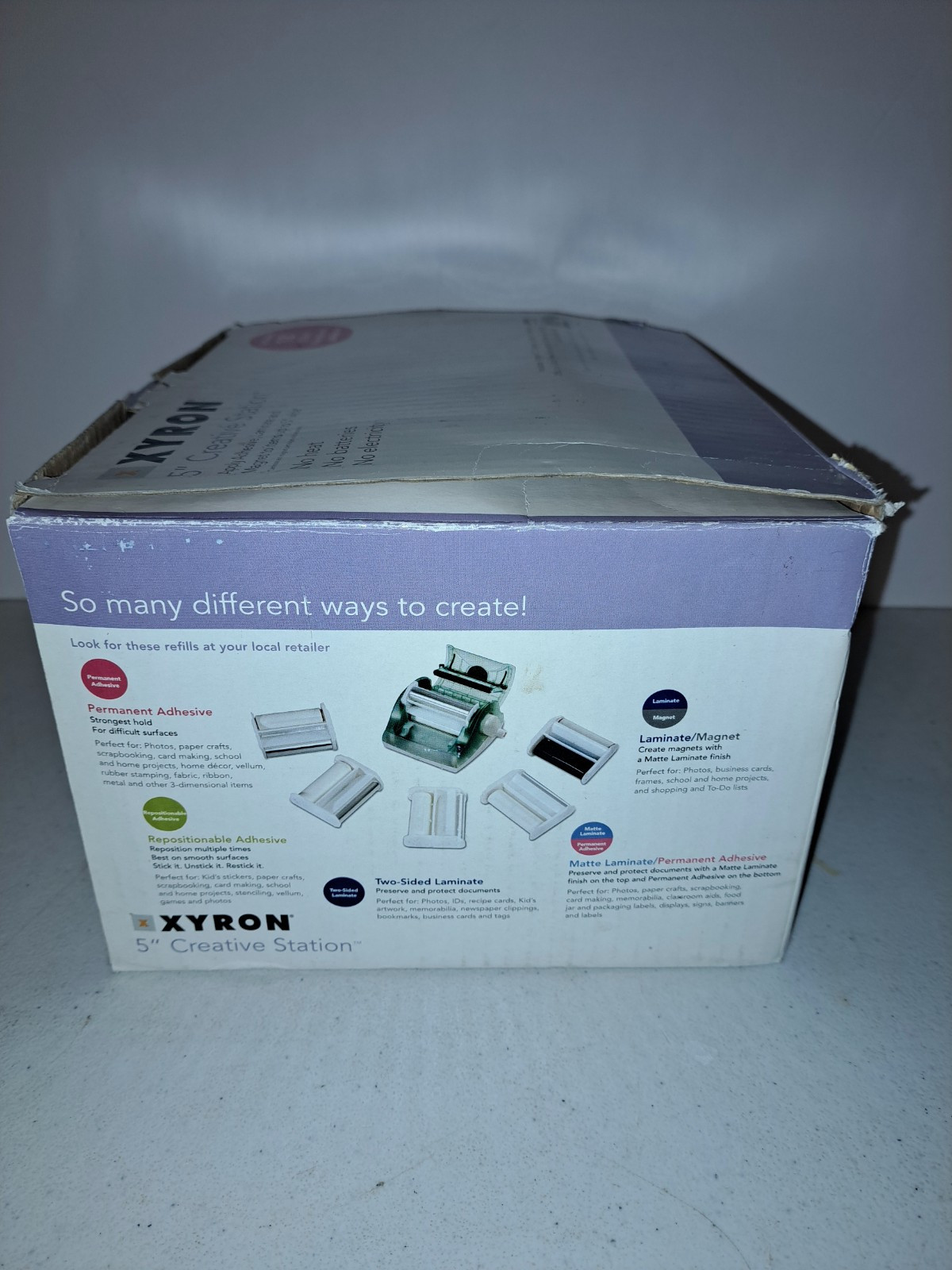 XYRON 5" Creative Station Laminator Label Magnet Maker Plus Refill Cartridge