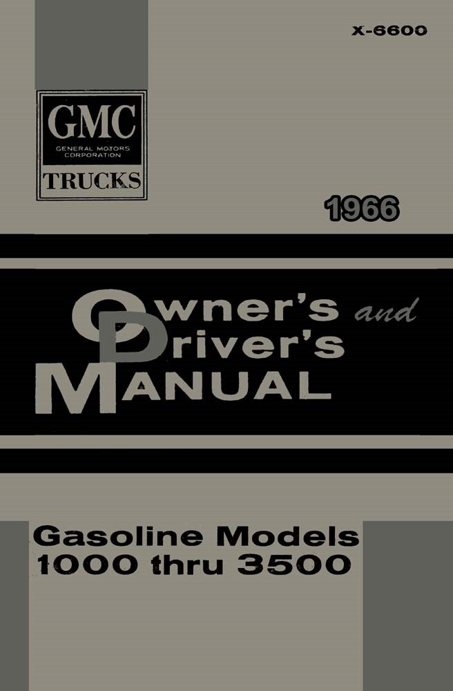 1966 GMC Light Duty Truck Owner's Manual