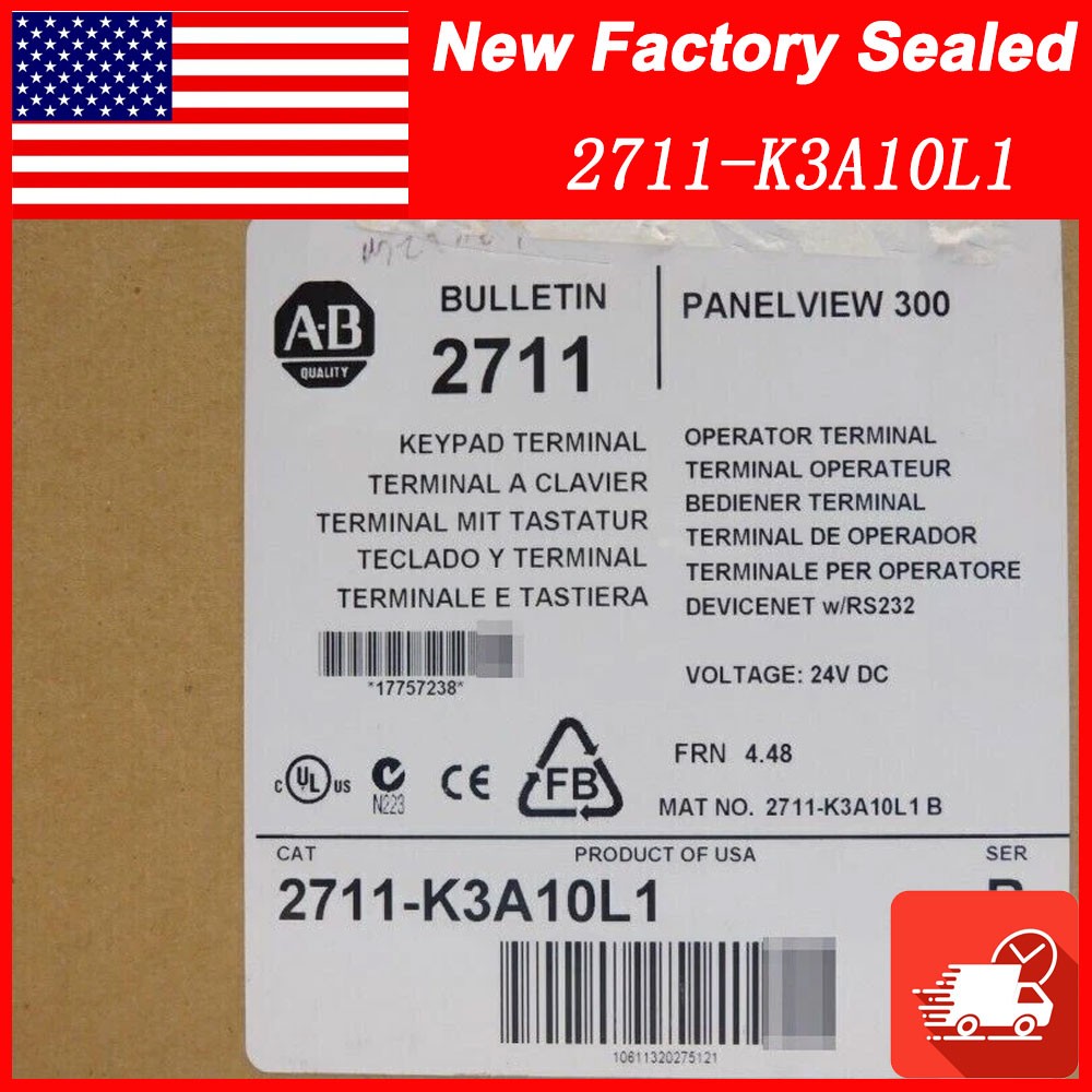New 2711-K3A10L1 New Factory Sealed 2711K3A10L1 Free Shipping New in Box PLC 1PC