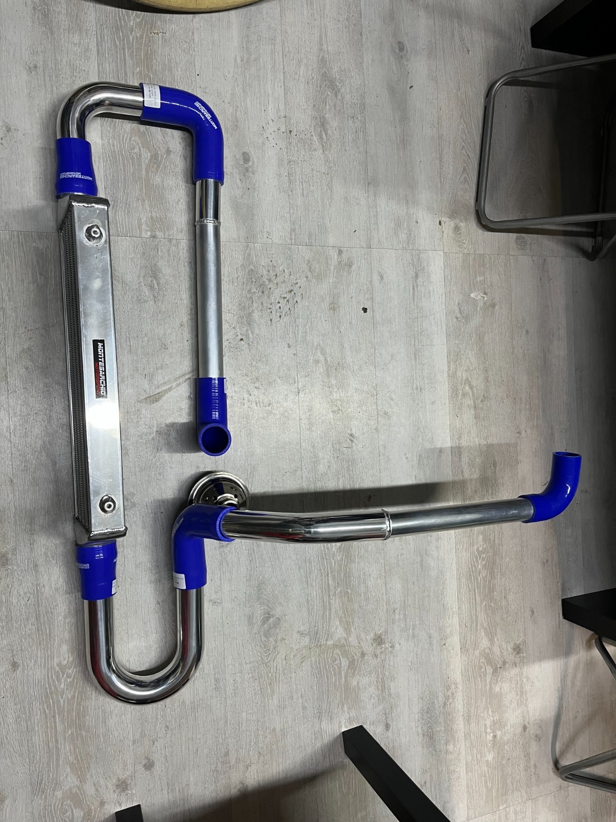Enlarged Aluminum Intercooler Kit COMPLETE for Fiat Grande Punto 1.3 Mjet