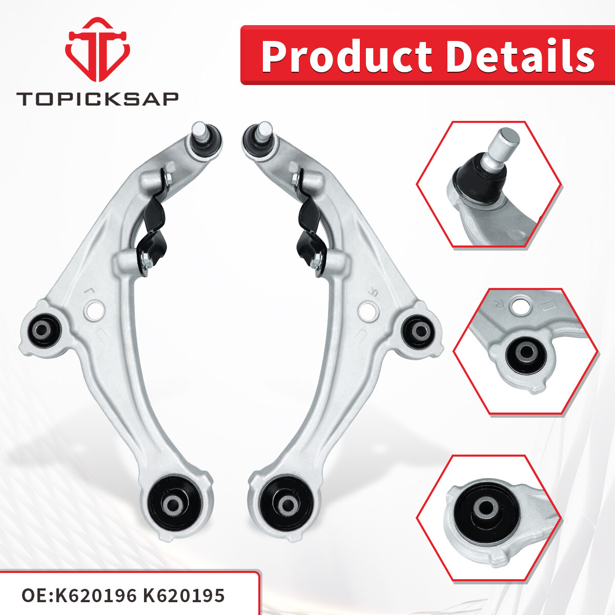 2pc Front Left & Right Lower Control Arms For 07-13 Nissan Altima 2.5L 3.5L