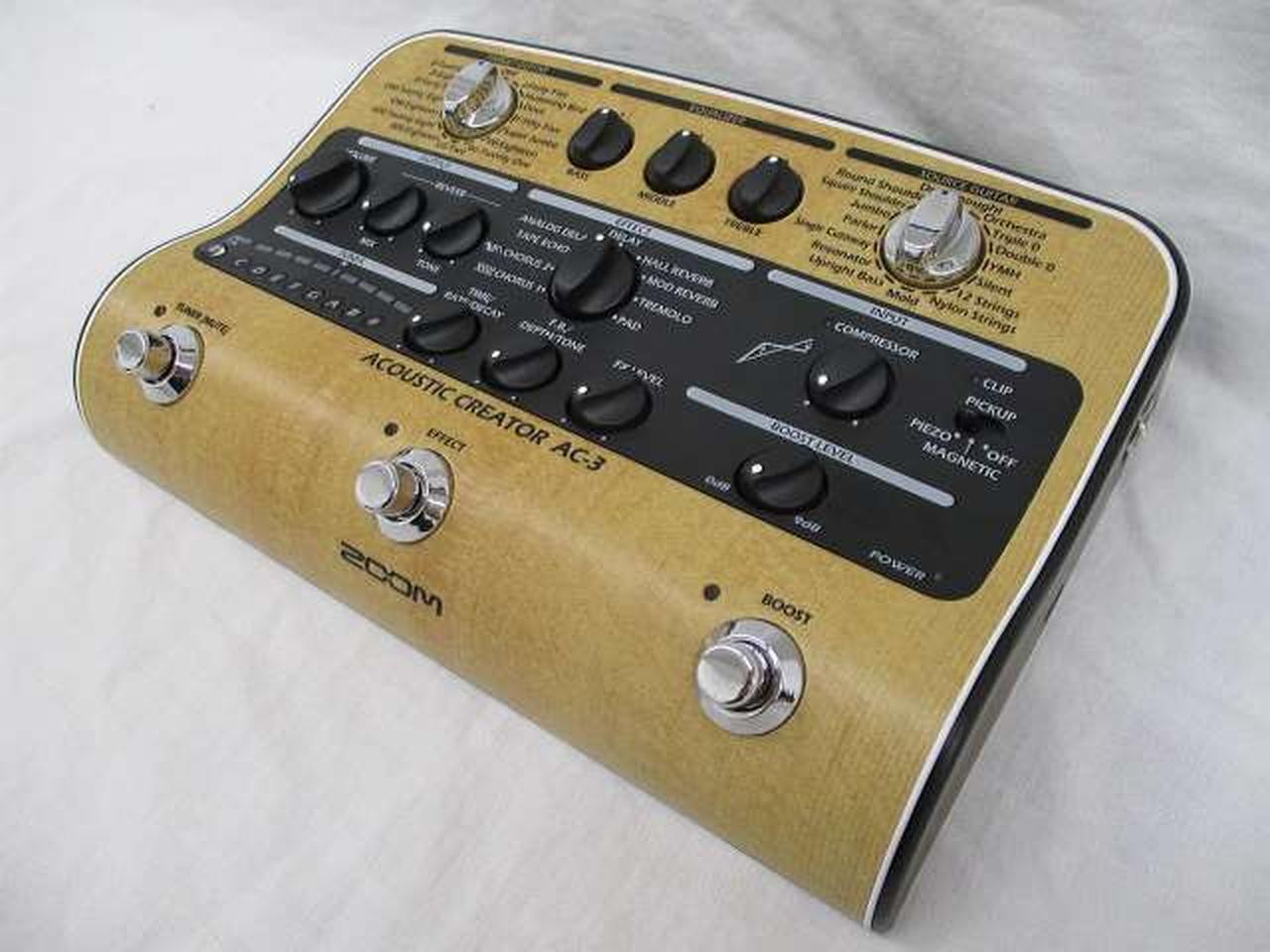 Zoom AC-3 Acoustic Guitar Preamp with Power Adapter Used