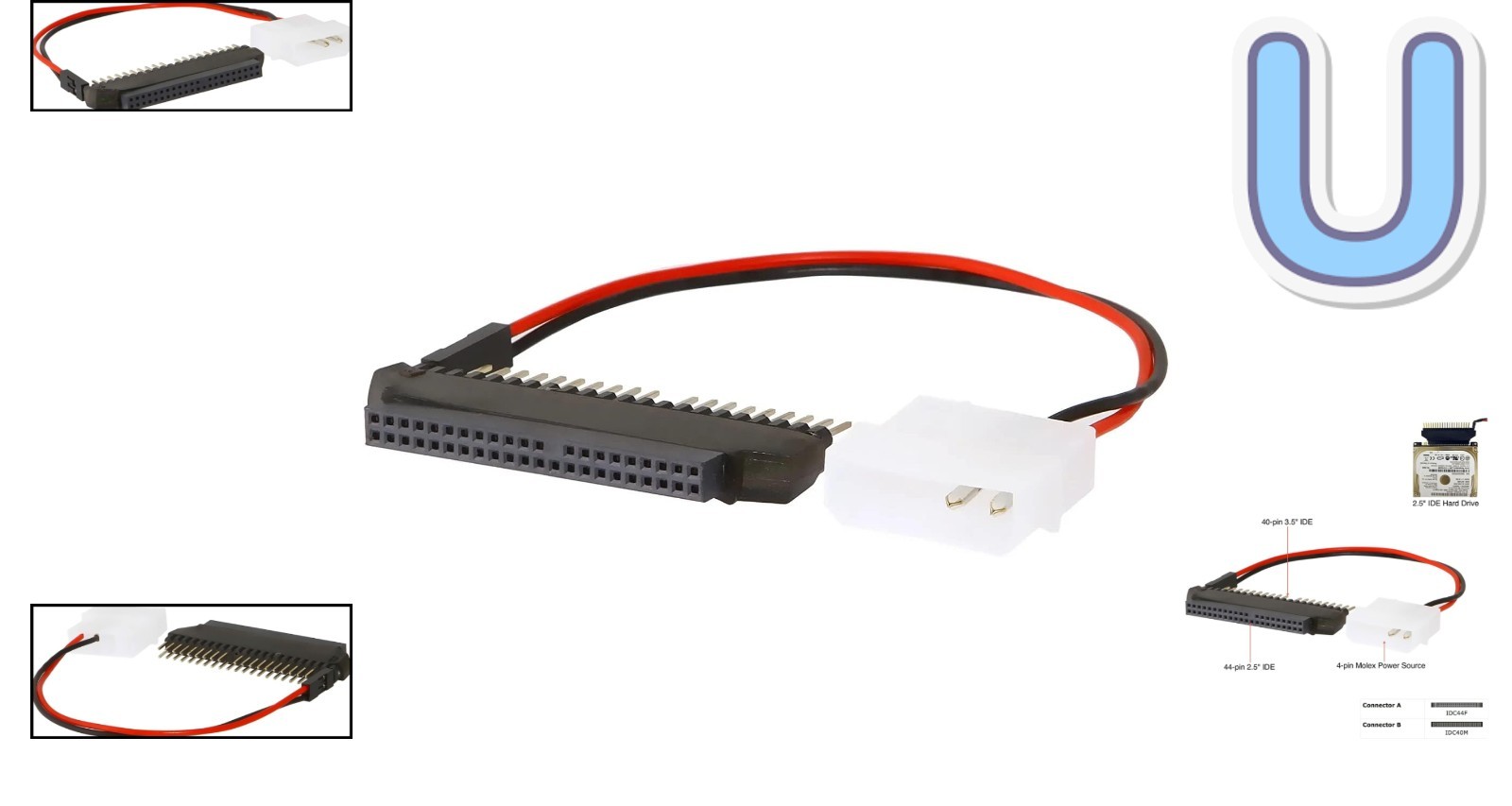 Effortless 2.5-inch to 3.5-inch IDE Adapter for Notebook-to-Desktop Applications