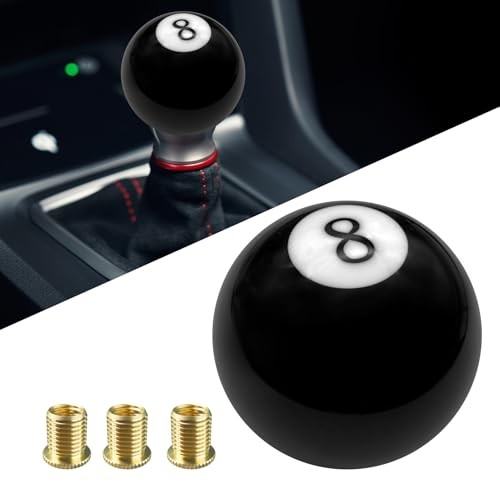 Shift Knob Manual Gear, Shifter Knobs, Round Ball Weighted Stick Shifter Black