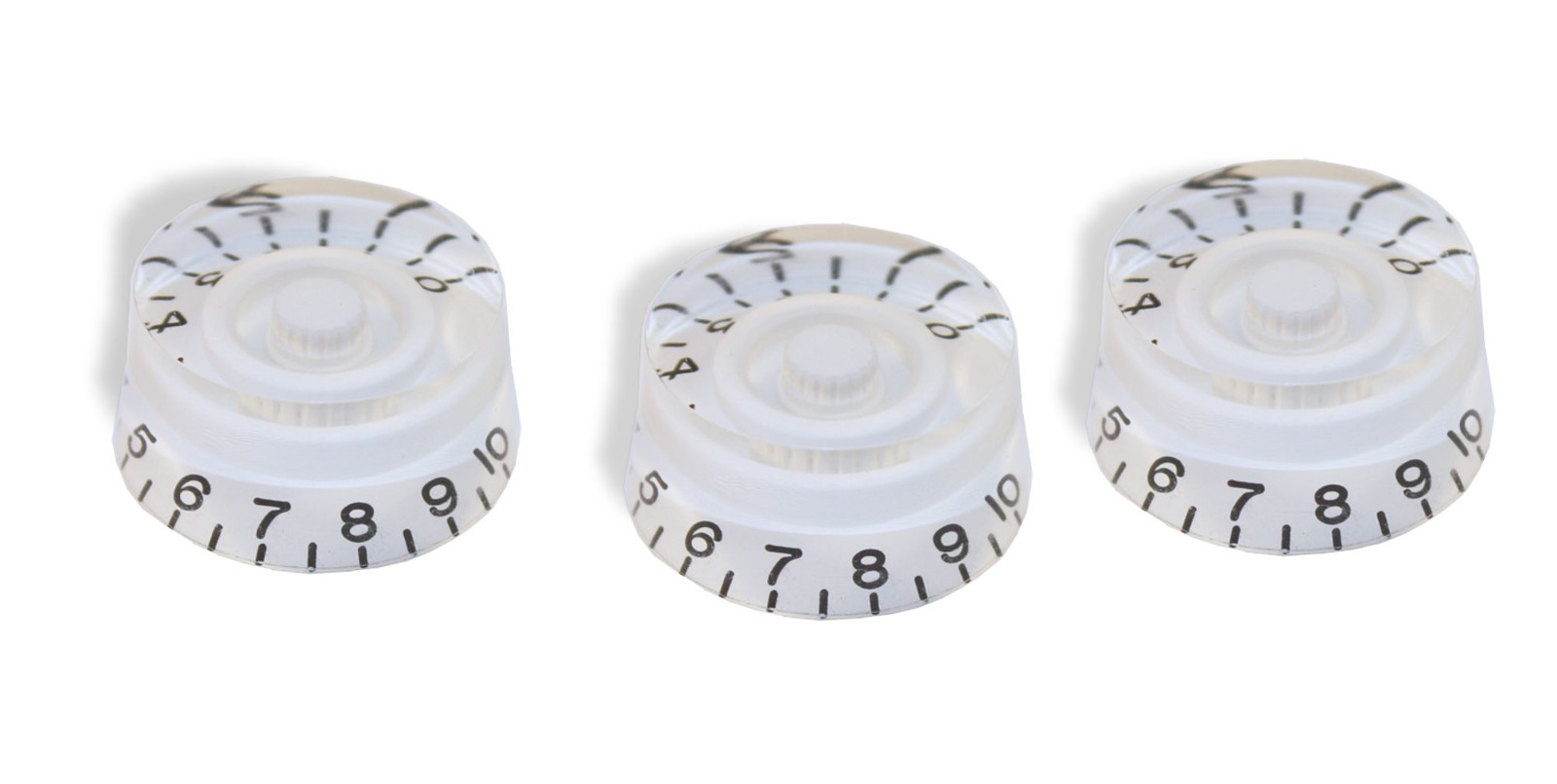 Knob Speed style push on 6mm White 6mm Package of 3 0811292WH-3P