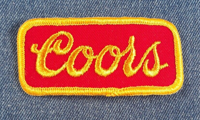 NOS 70s Original Vintage Coors Beer 3.25" Patch Colorado Ale Brewery Bar Pub