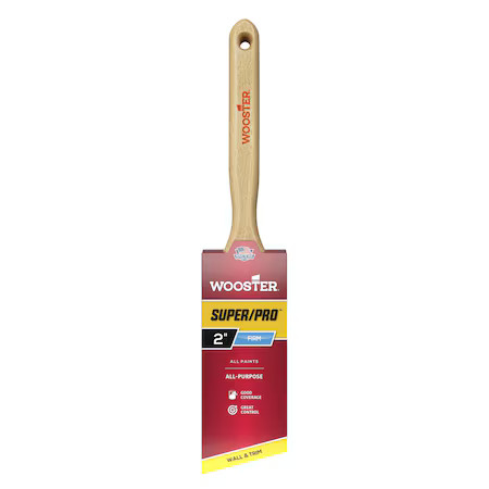 Wooster J4112-2 2" Angle Sash Firm, Nylon/Polyester Bristle, Paint Brush, Wood