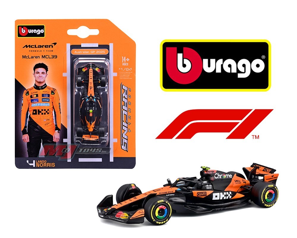 Bburago F1 2025 McLaren MCL39 #4 Lando Norris 1/64