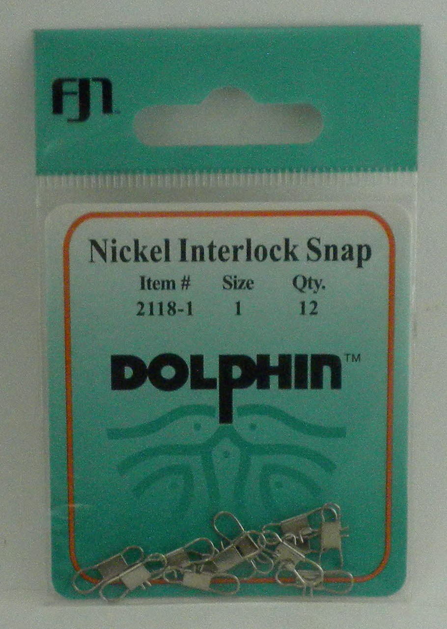 FJ Neil 2118-1 Dolphin Interlock Snap Only 12ct Size 1