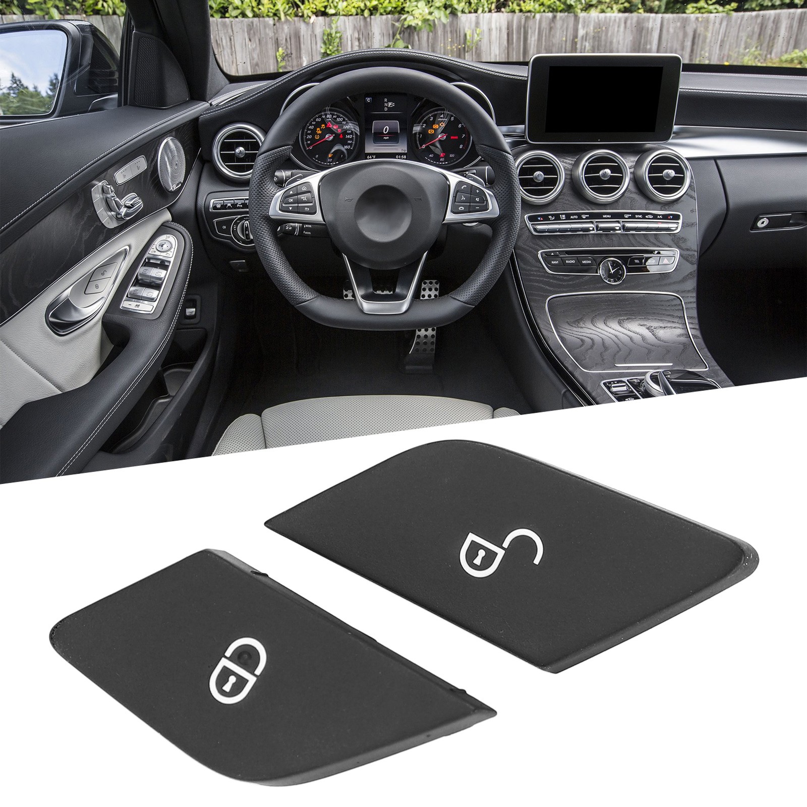 Car Door Lock Unlock Button Clear Pattern Replace Compatible With ‑ C‑Class W205