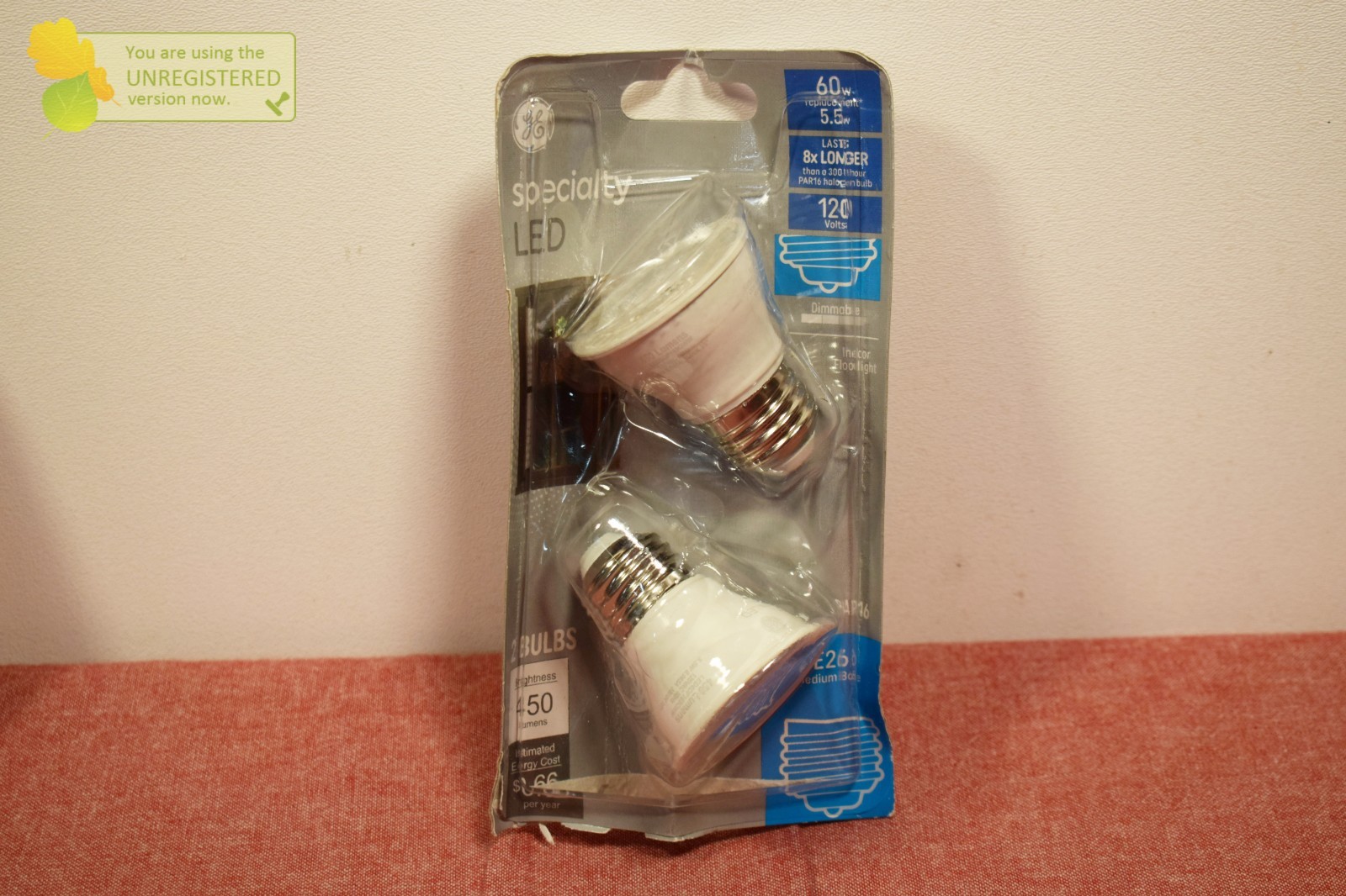 GE 2pk 60W Curio Cabinet PAR16 LED Light Bulbs Soft White