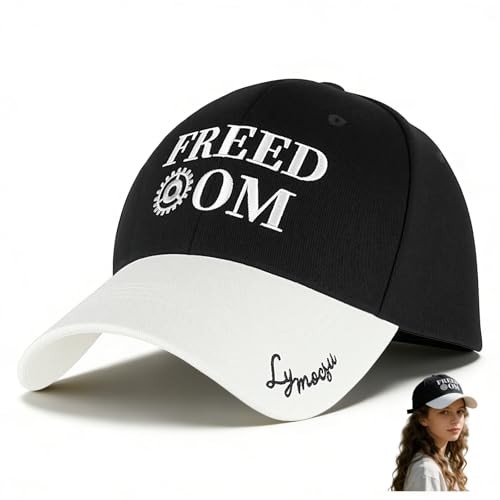 Black & White Freedom Embroidered Dad Hat - 250th Anniversary USA Hat with