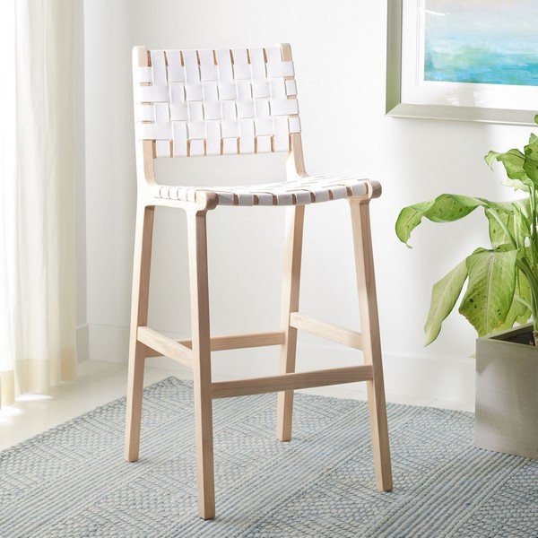 Safavieh ADAH LEATHER BAR STOOL, Reduced Price 2172764657 BST1014B