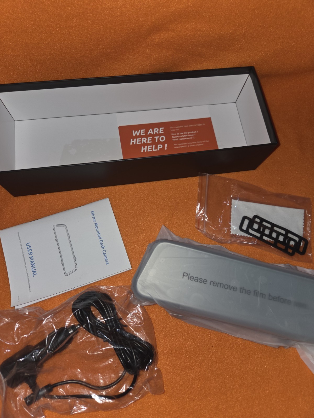 Mirror dvr with a front camera.