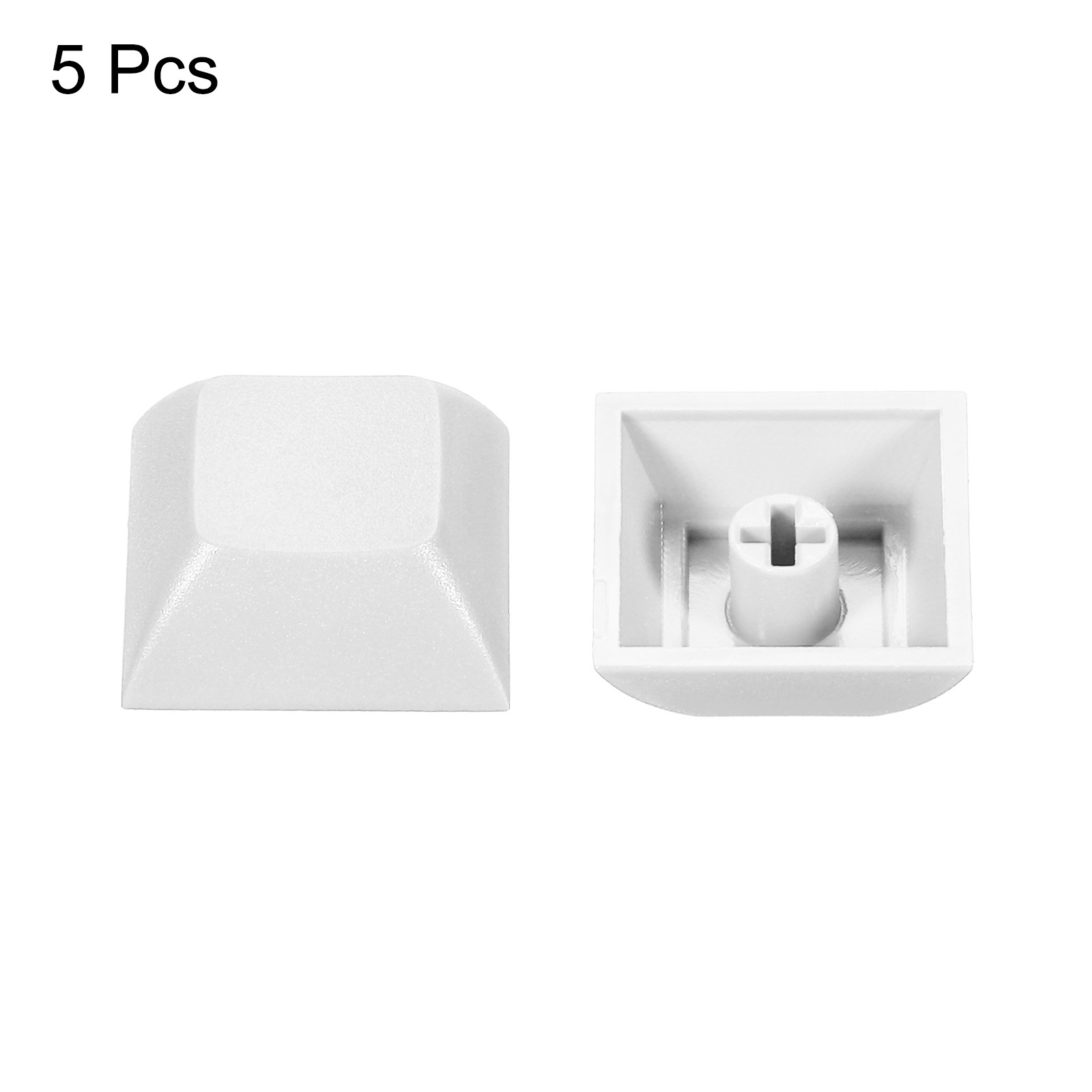 1U Blank Keycaps, 5 Pack MX Keyboard Replacement Universal PBT Mechanical, White