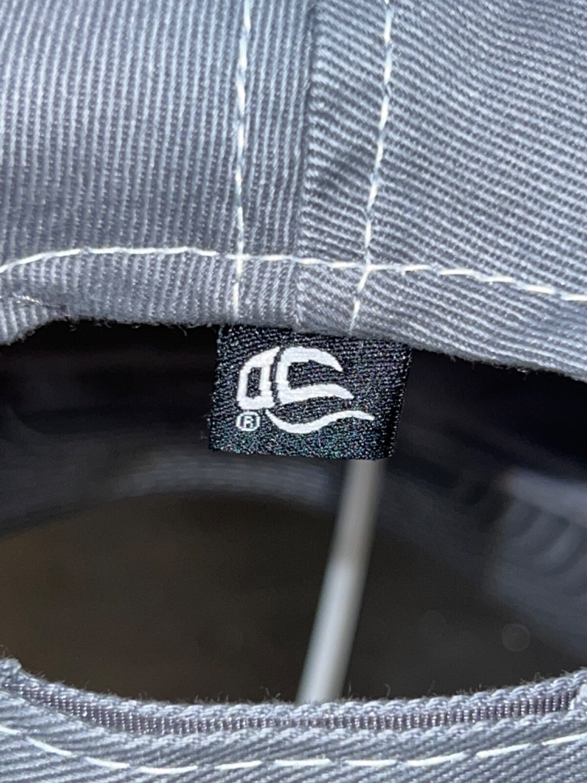 Advanced Nuclear Gray Hat Cap with white edge. Hat has topstitching is EUC Adj.