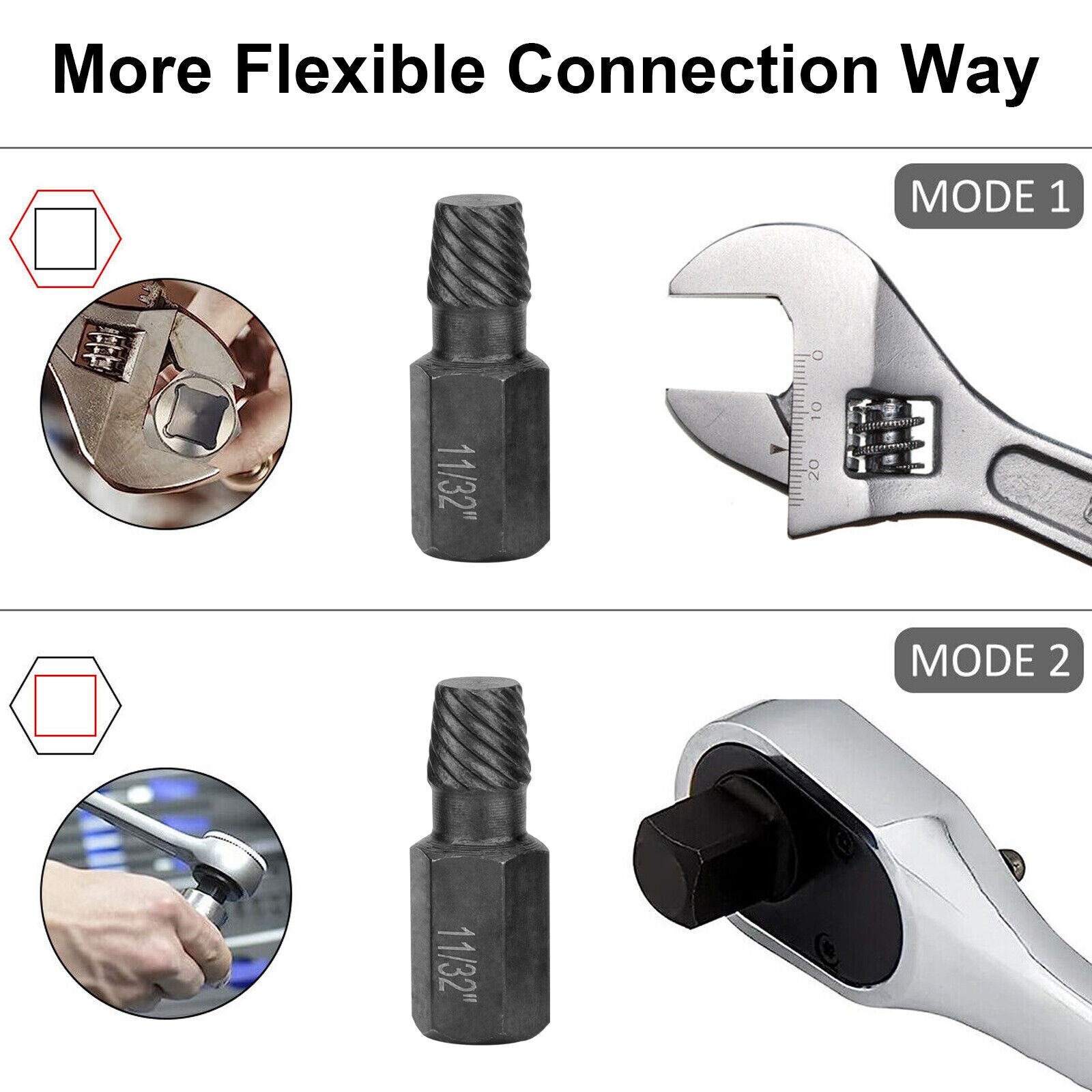 10 Pcs Screw Extractor Set, Hex Head Easy Out Bolt Extractor Set, Multi-Spline
