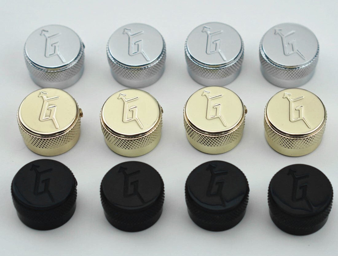 4×Guitar Knob G Arrow Speed Control knobs Stainless Steel Fit Gret-ch Guitar