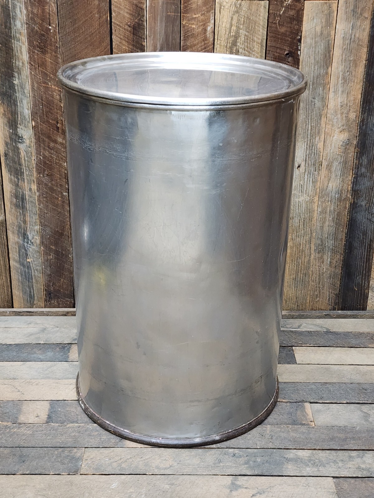 55 Gal Stainless Drum Barrel Open Head Top USED