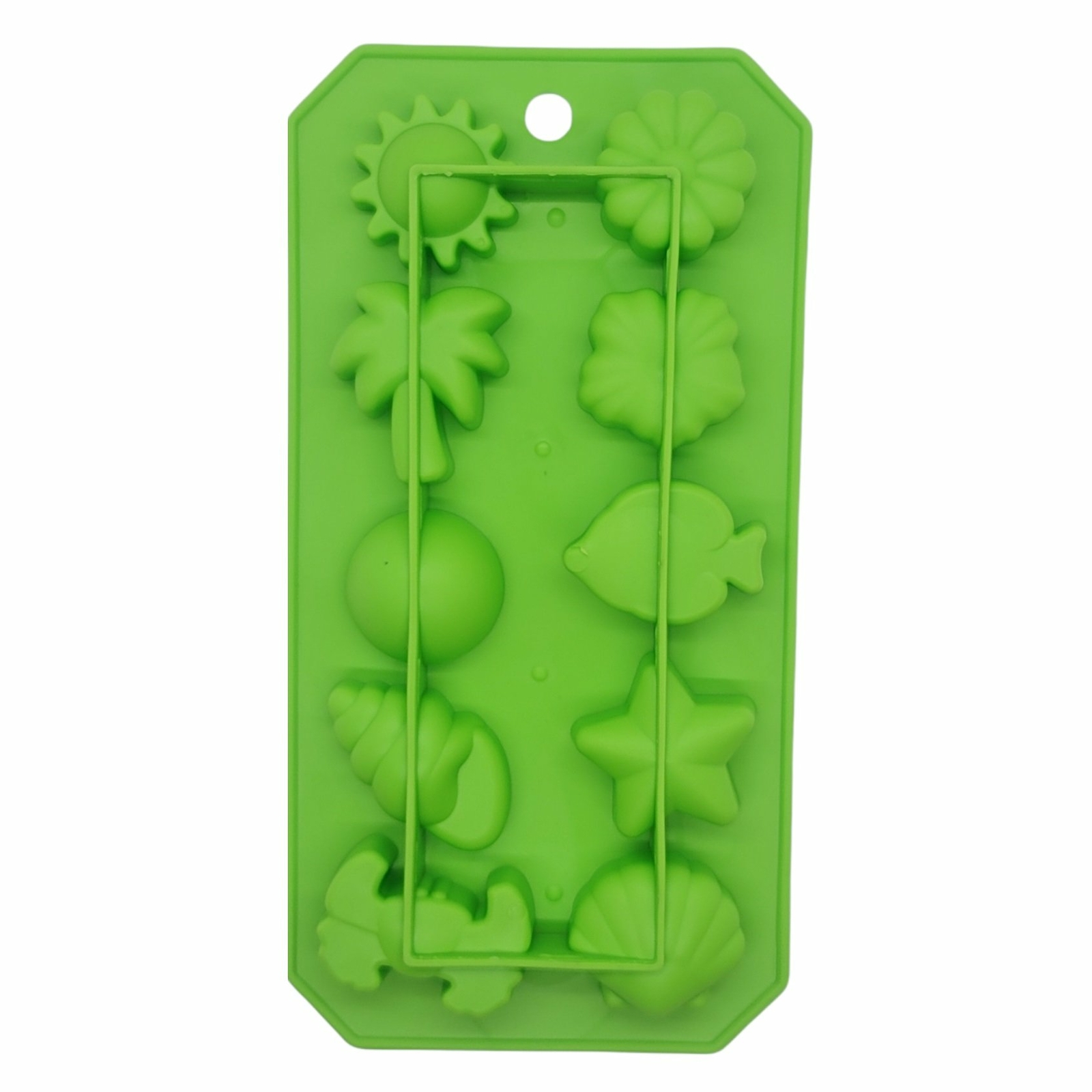 Chef Craft Flexible Thermoplastic 10-Cube Ice Cube Tray - Fun Beach Shapes