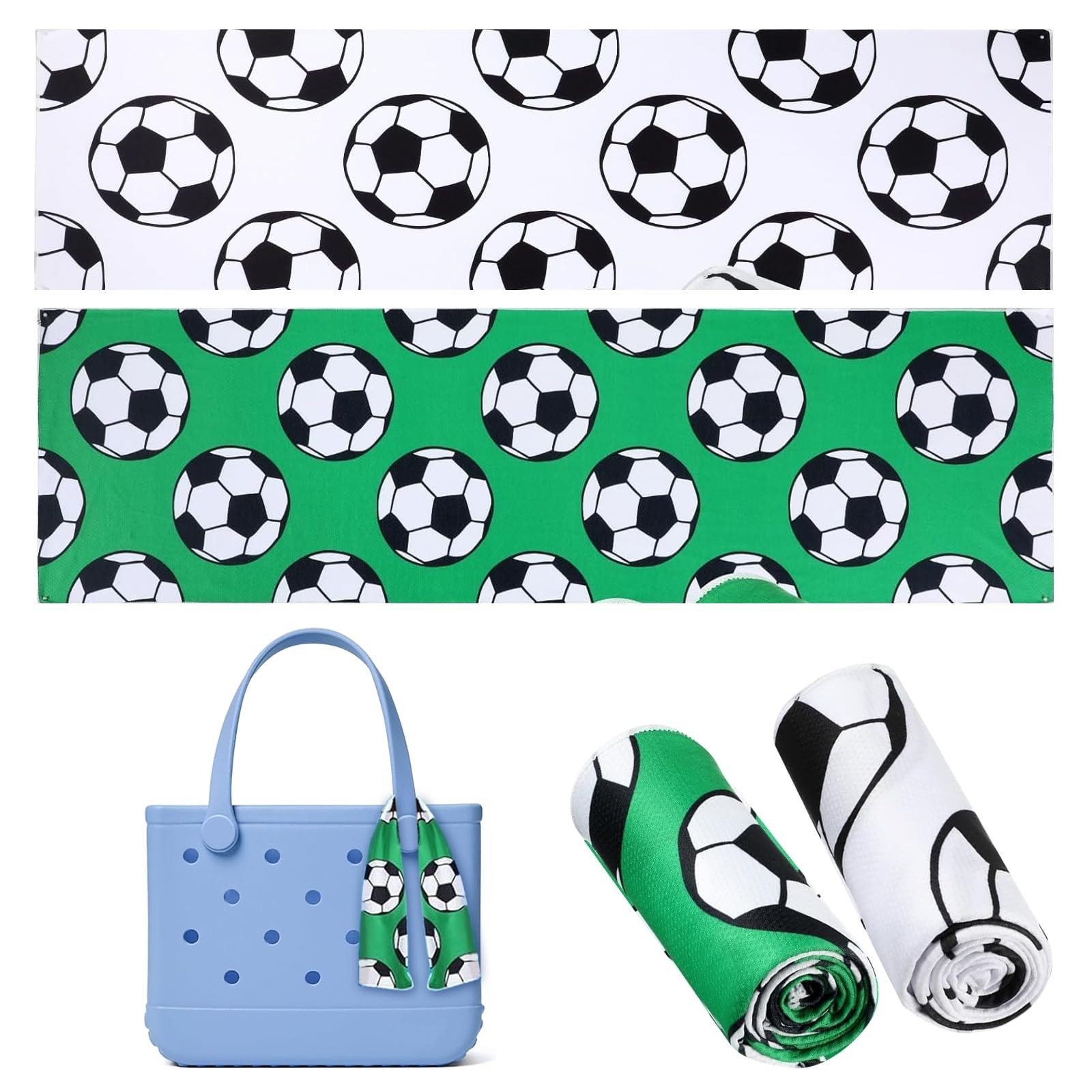 HMGES 2pcs Soccer Cooling Towels for Bogg Bag – 160GSM Breathable Ice