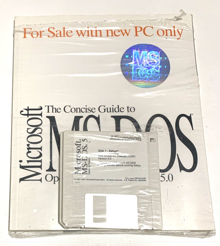 Microsoft Concise Guide to MS-DOS Operating System 5.0 With Disks