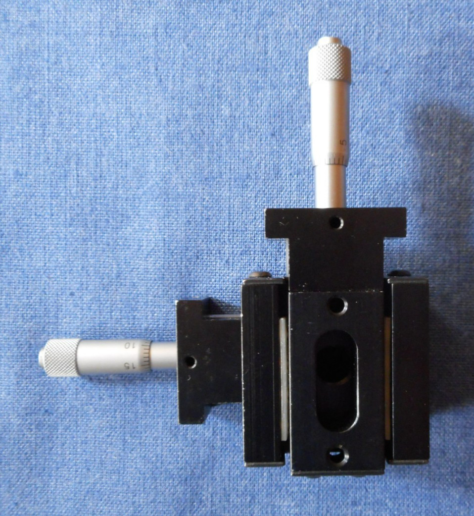 Del-Tron X-Y Table Linear Slide Micrometer Cross Slide