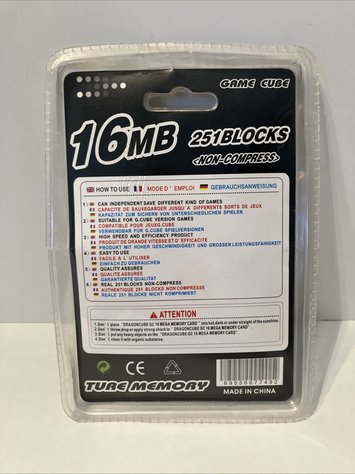 Nintendo GameCube Memory Card 16 MB 251 Blocks - NEW