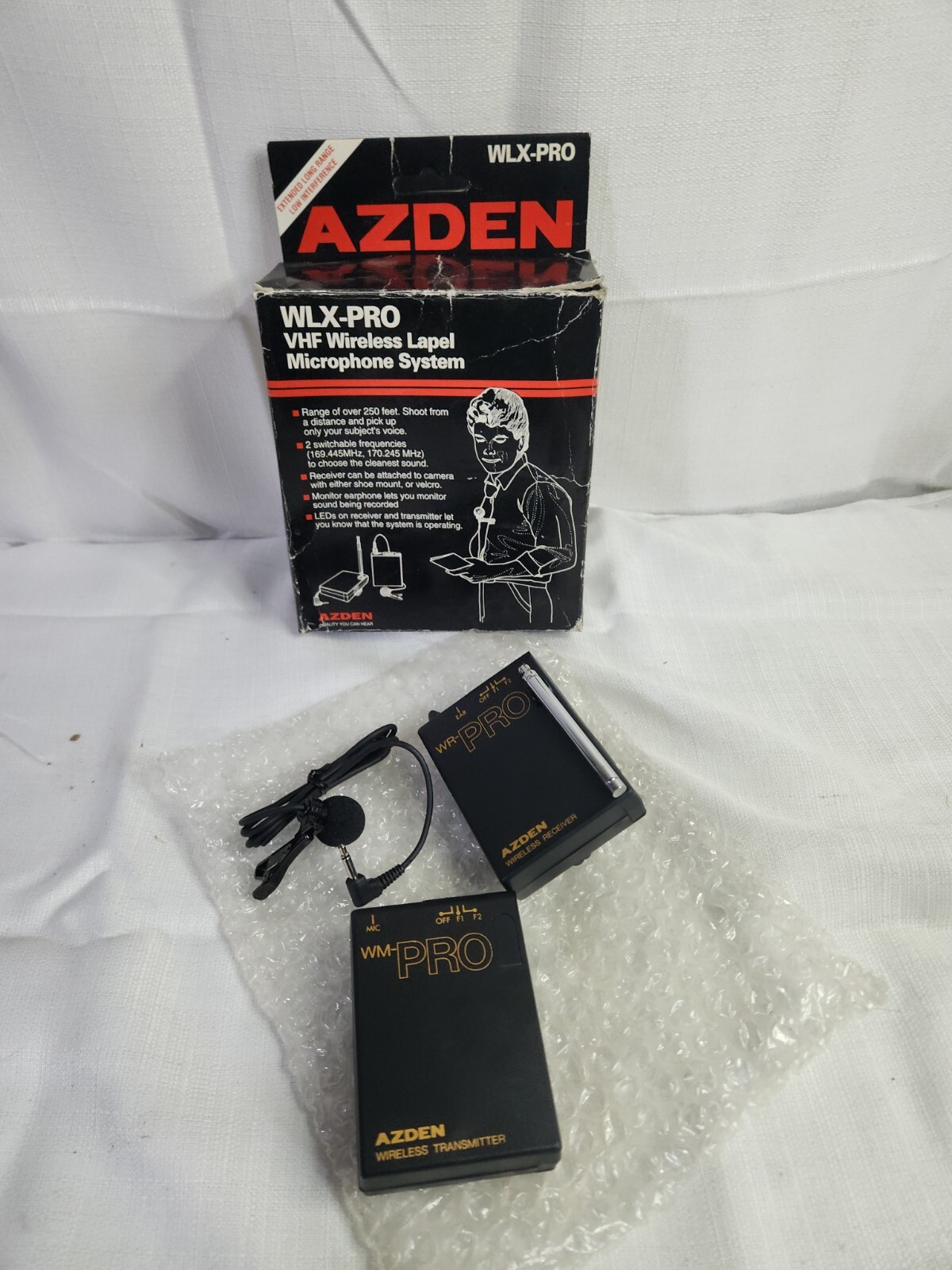 AZDEN Wireless Mic microphone kit WLX-PRO Mono Lavalier