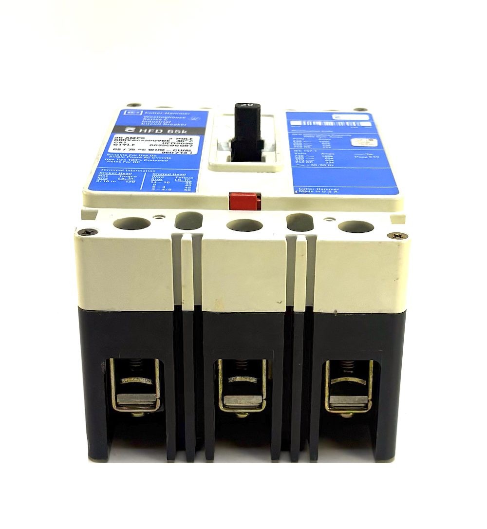 Westinghouse HFD3030 3 Pole 30 Amp 600 Vac Breaker