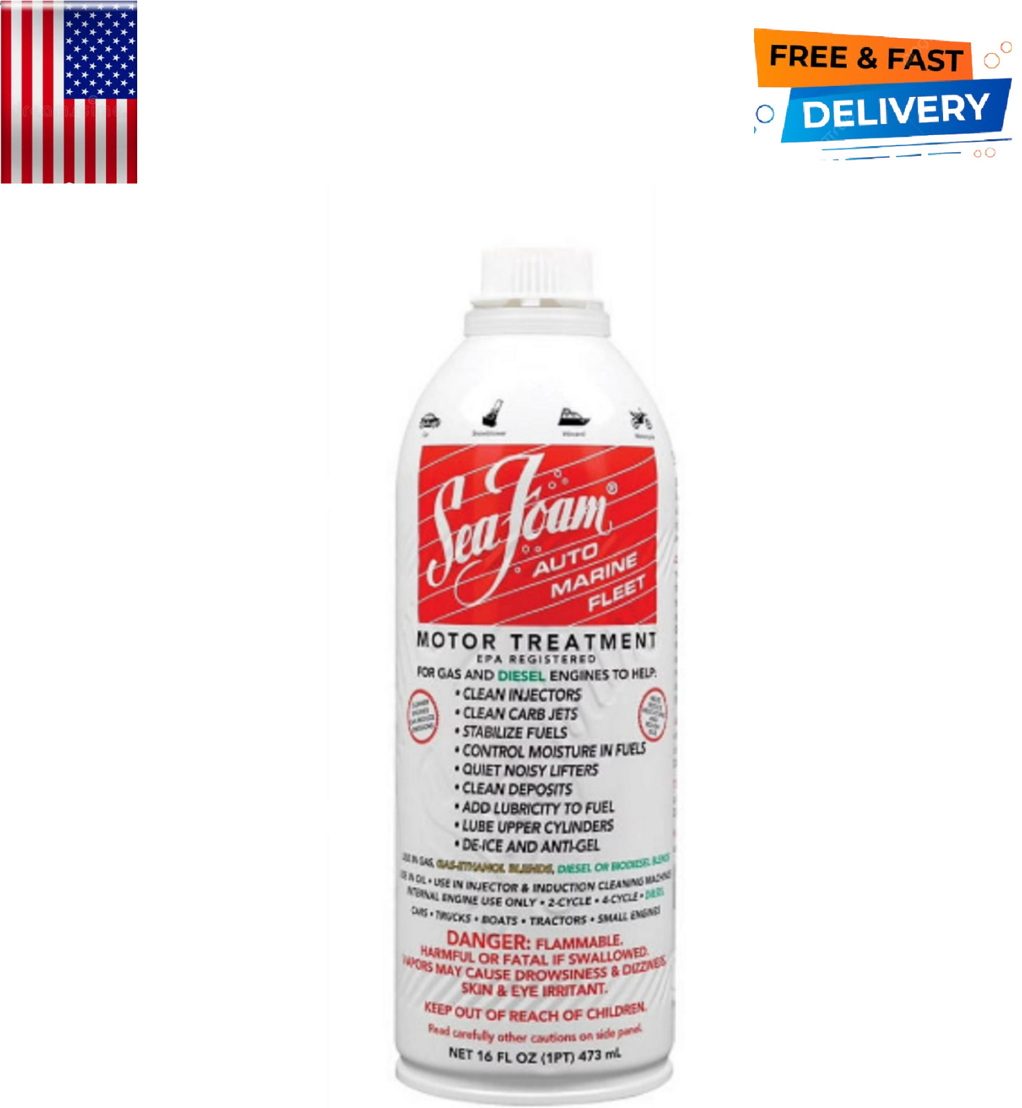 Sea Foam SF16 Motor Treatment Automotive Additive, 16 oz. New