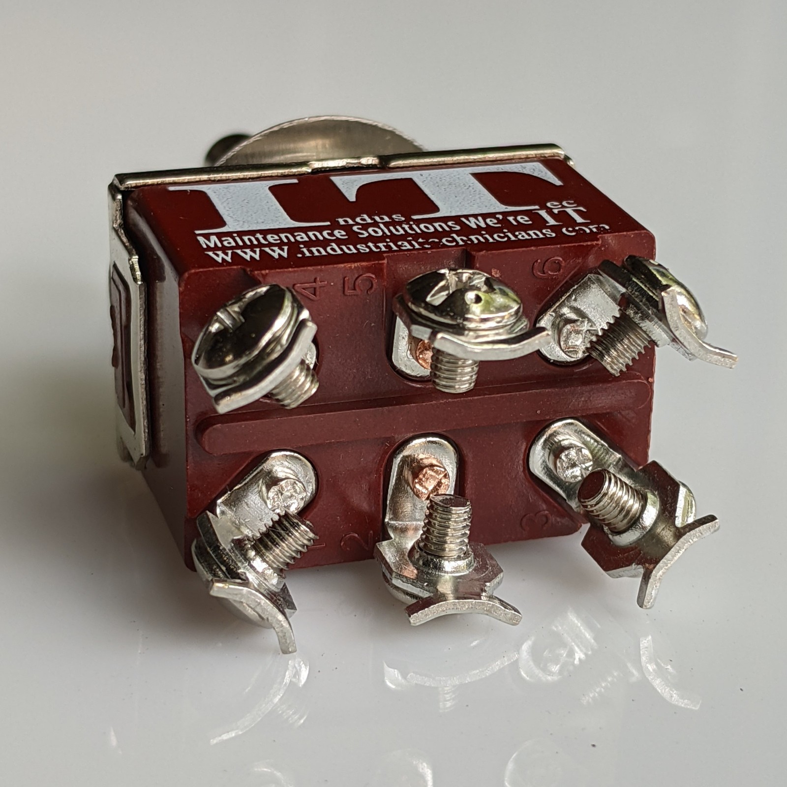 IndusTec 20A DPDT - 6 screw Momentary resetting 3 Position Toggle Switch 12V 24V