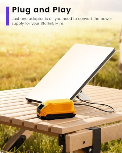 Starlink Mini Battery Adapter - Starlink Mini Accessories Compatible Yellow