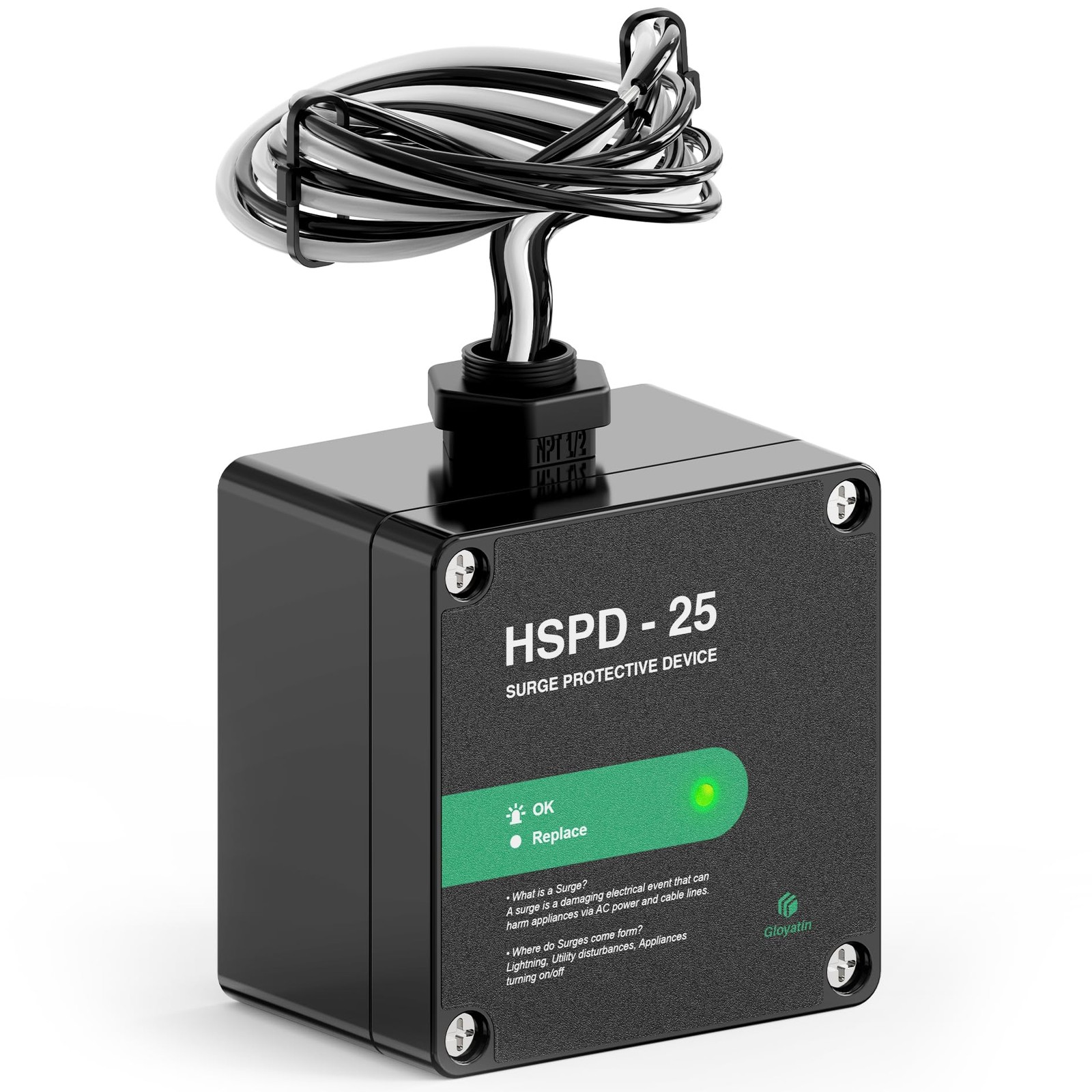 HSPD Square Whole Home Surge Protective Device, 1 SPD, Whole House Surge Prot...