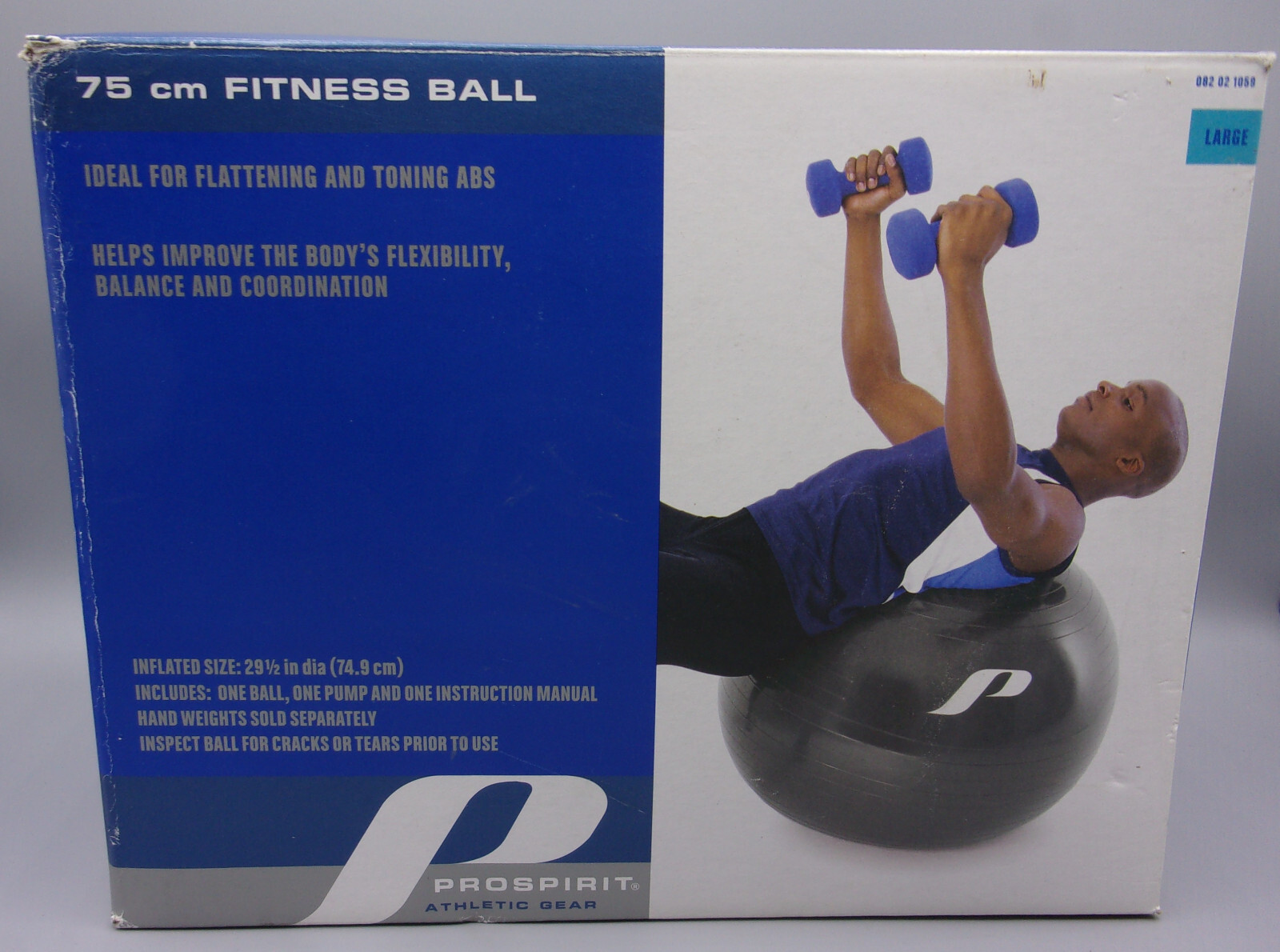 PROSPIRIT 75 cm Fitness Ball Inflatable Athletic Gear Ab Toner- New in Box!