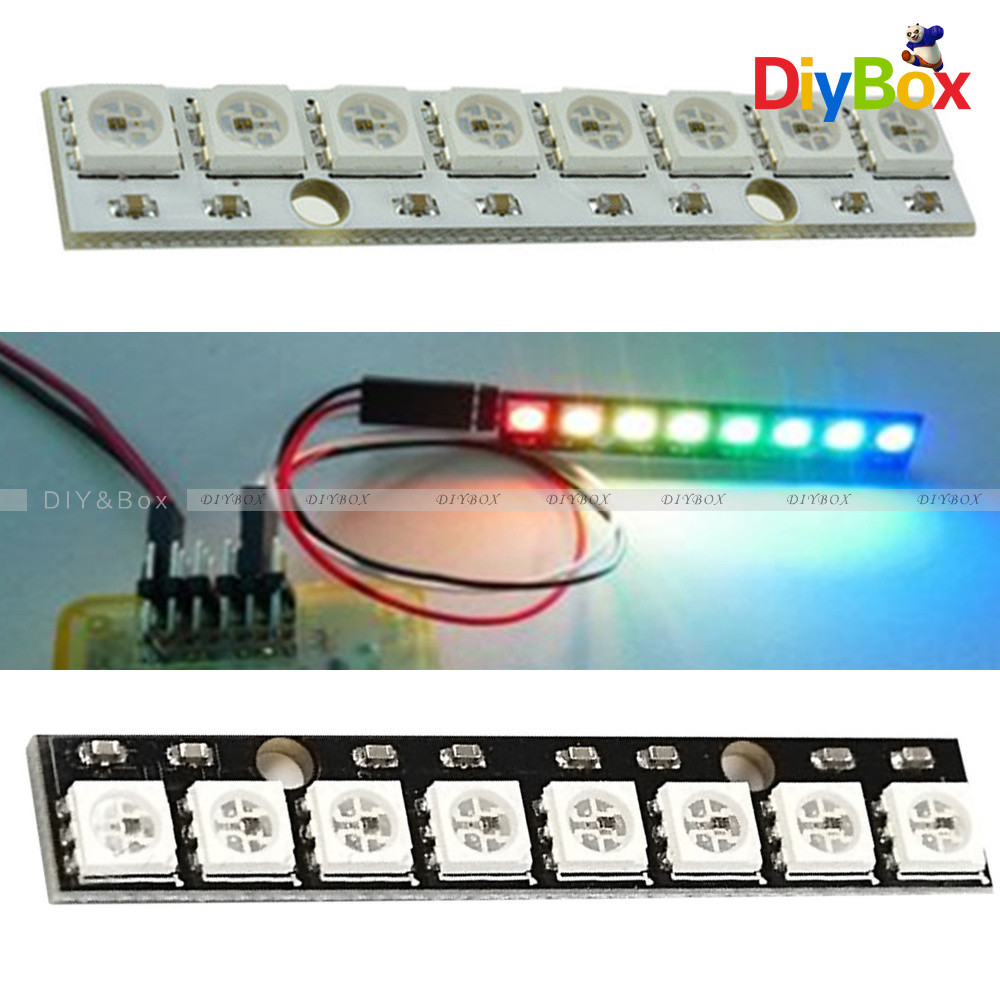 WS2812 5050 5V RGB LED Lamp Panel 8 Bit 2812 Rainbow LED Precise for Arduino DIY