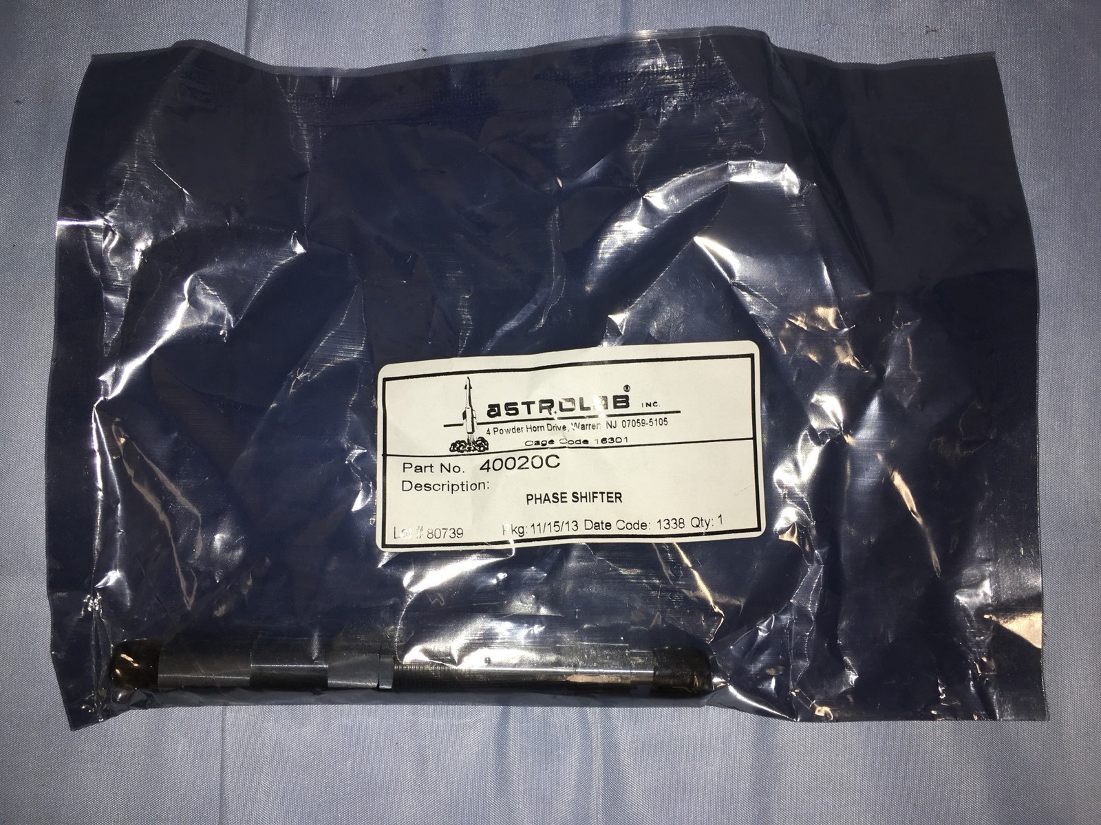 NEW Astrolab / Huber Sunner 40020C Phase Shifter TNC(f) 1-4 GHz 4 to 160 Degrees