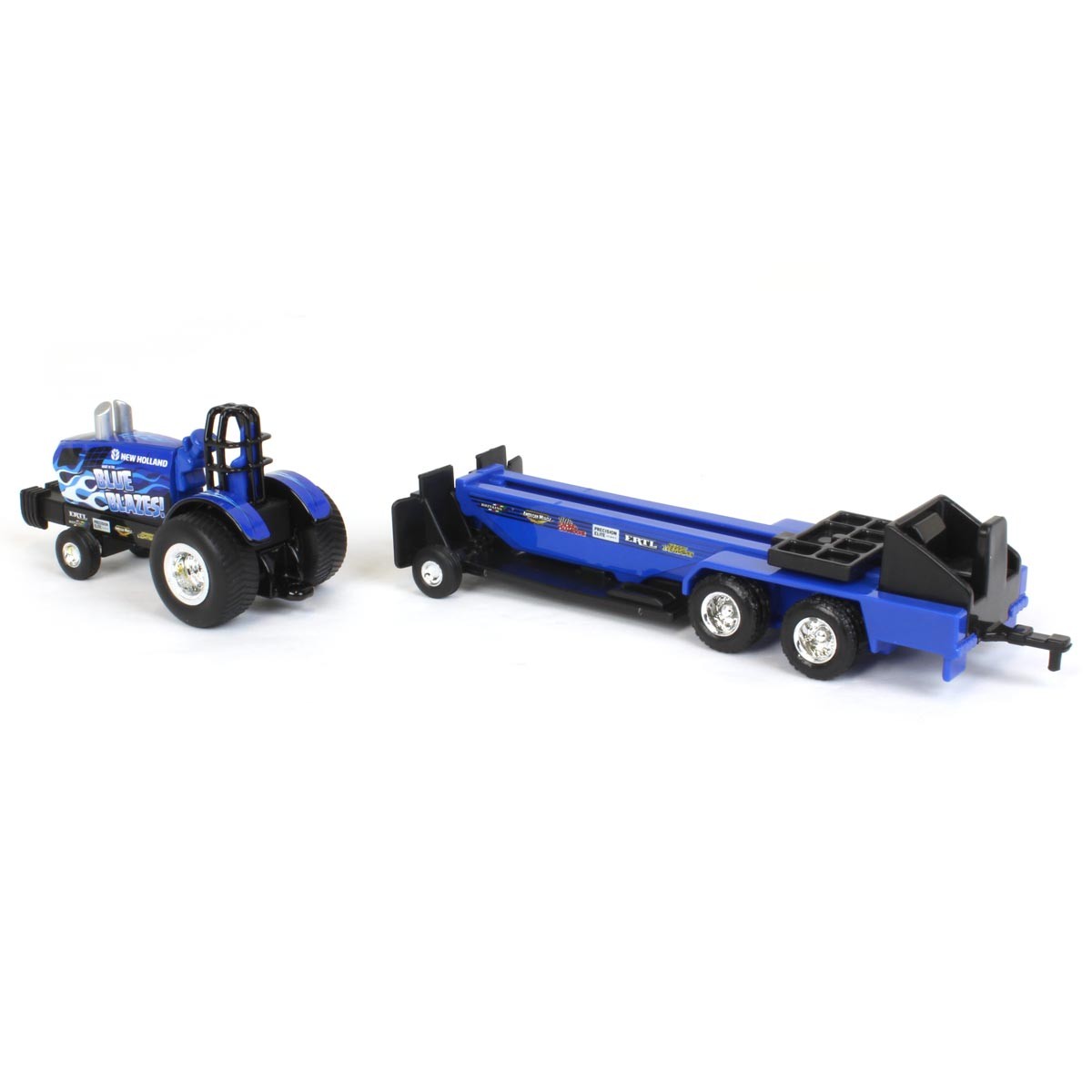 1/64 New Holland "Blue Blazes" Pulling Tractor with Pulling Sled, 37940-1