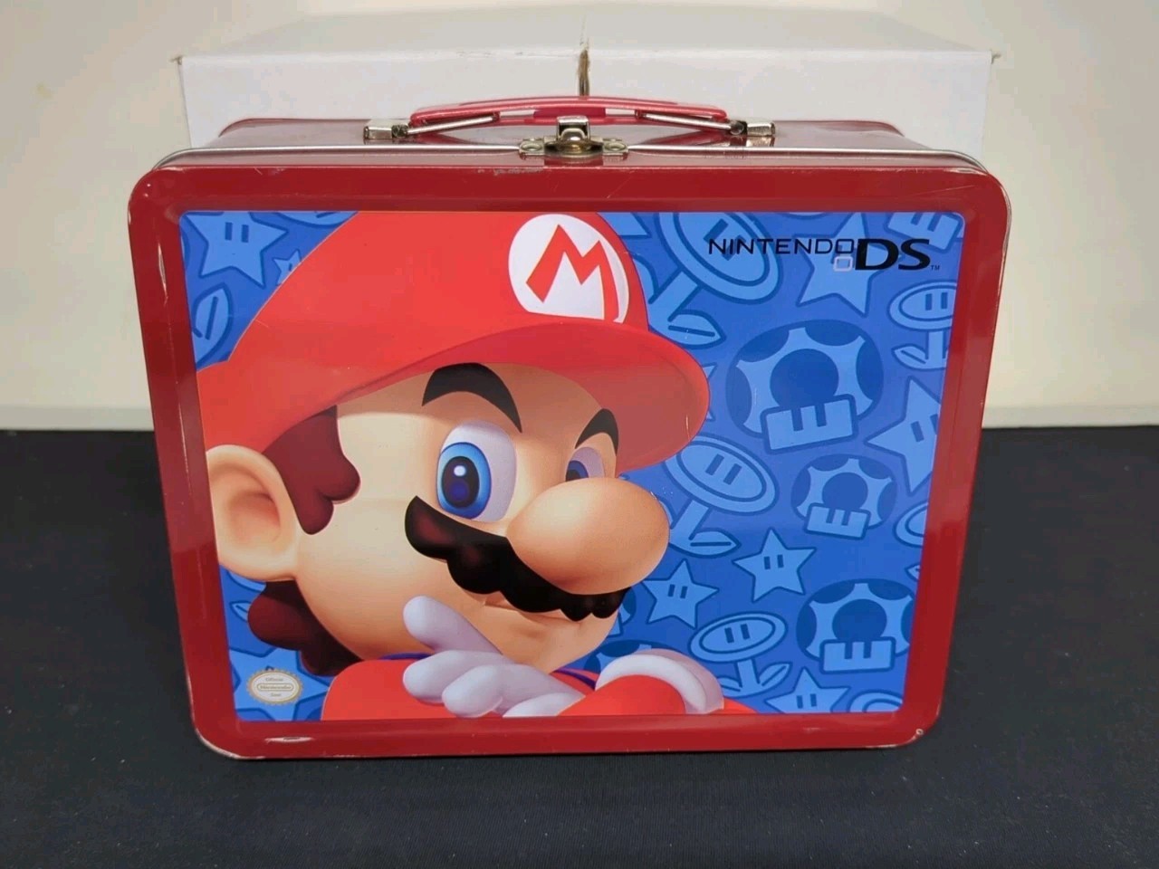 Super Mario Bros Nintendo DS Metal Carrying Case Tin Lunch Box C10