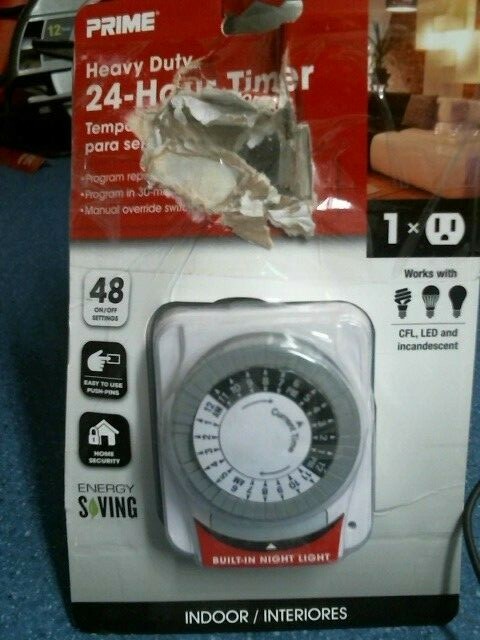 Prime Heavy Duty Indoor 24-Hour Timer with Nightlight (81654)  FS