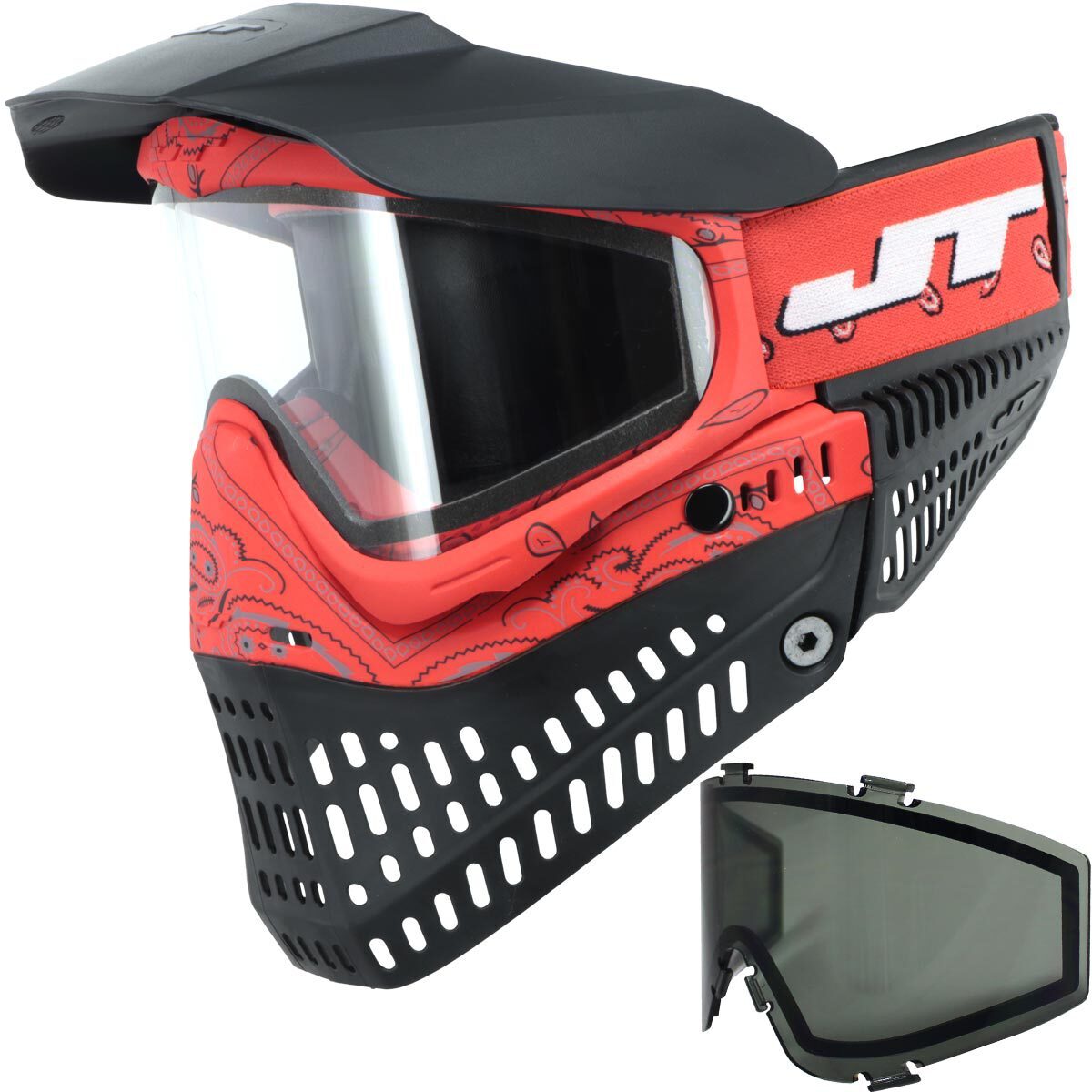 JT ProFlex Bandana Goggle LE Red with Extra Lens